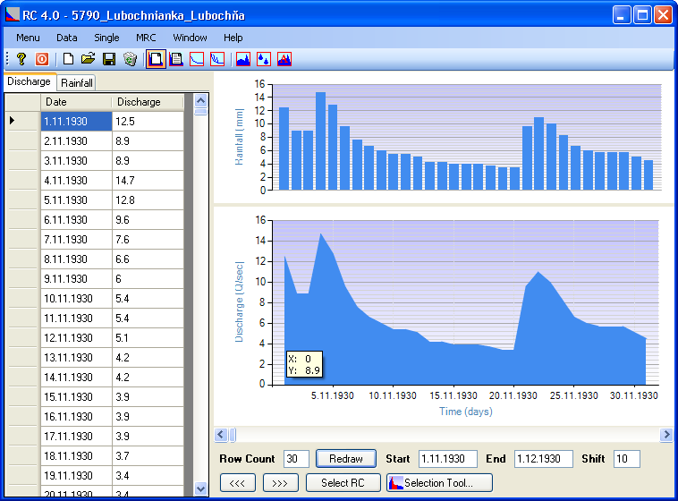 input data window