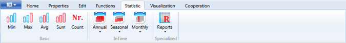 functions for time series statistical processing TS Editor - statistical processing